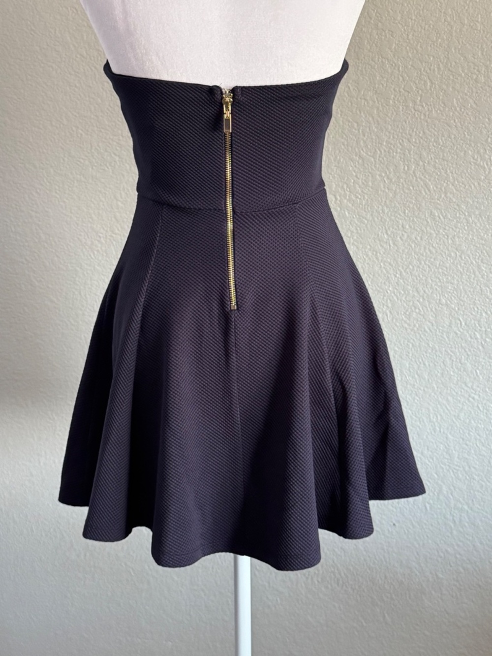 New Alythea Navy Blue Strapless Fit & Flare Mini Dress Size Small - Picture 4 of 10